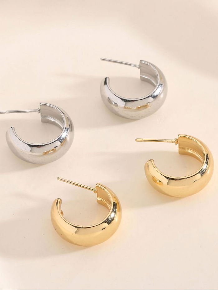 Pendientes aros abiertos - Acero inoxidable