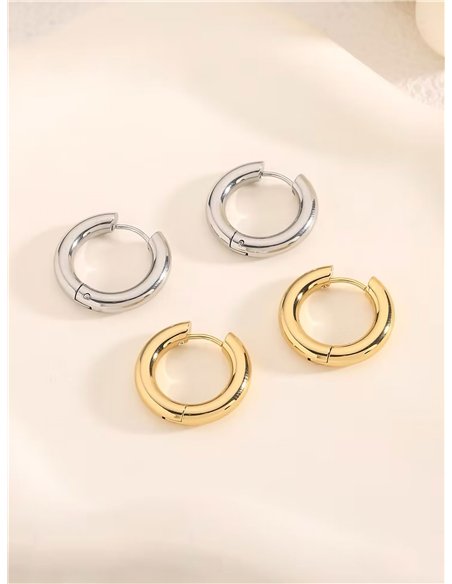Tubular hoop earrings - Stainless Steel
