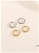 Pendientes aros tubulares - Acero inoxidable