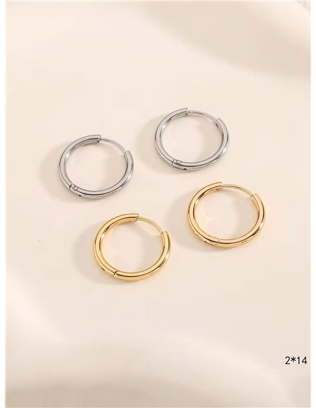 Tubular hoop earrings - Stainless Steel