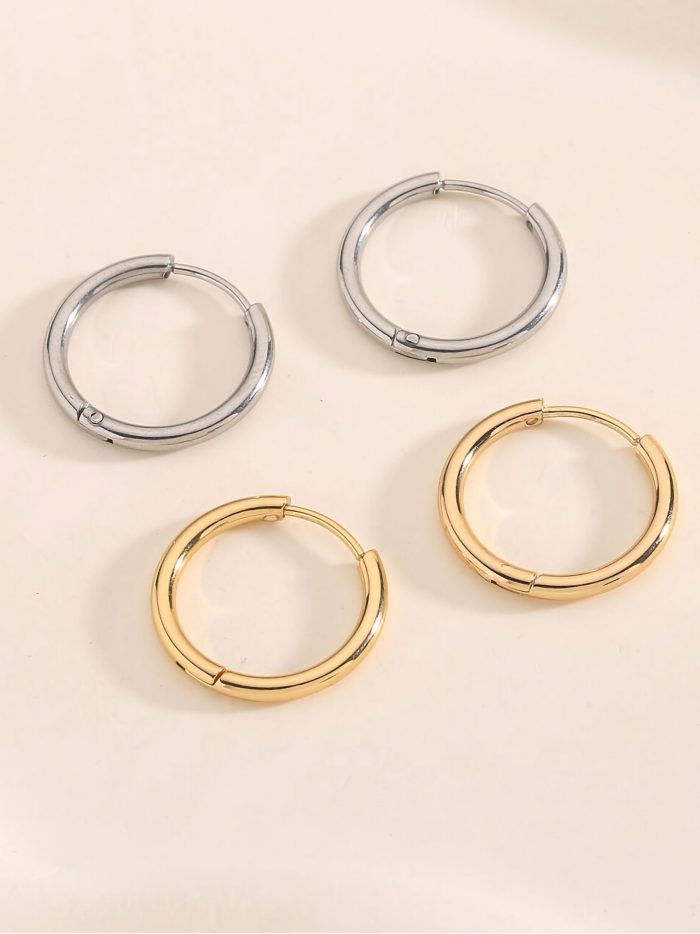 Ohrringe - Edelstahlrohrringe