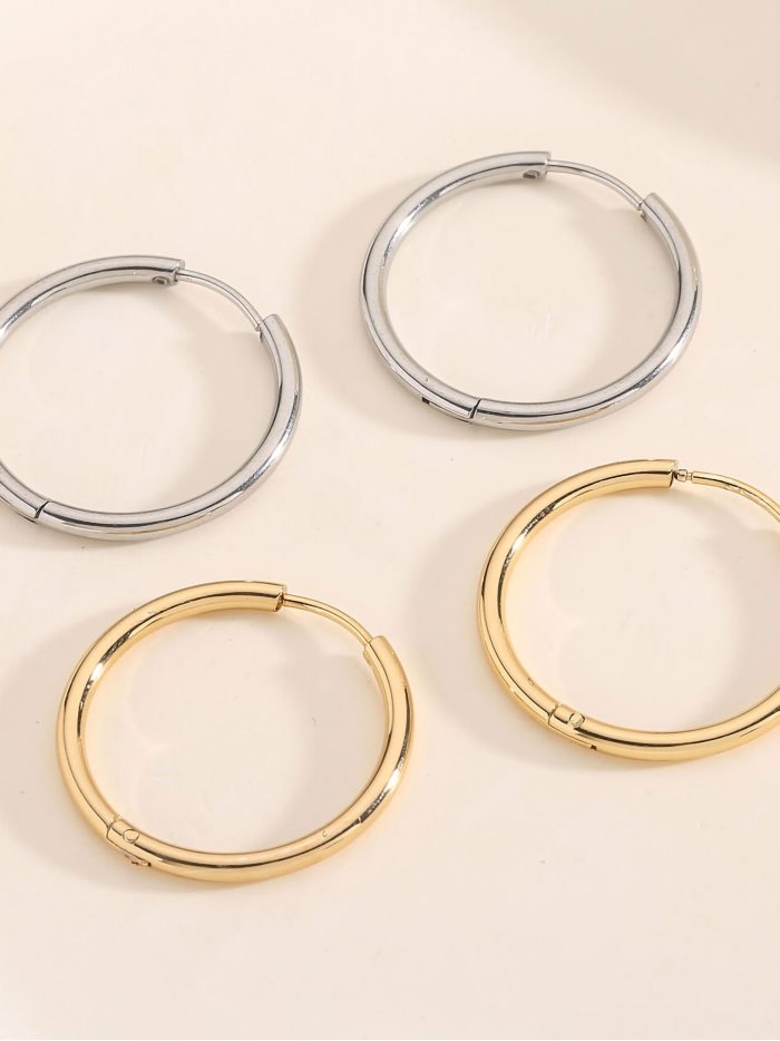 Ohrringe - Edelstahlringe