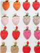 Raffia effect strawberry earrings - Stainless Steel