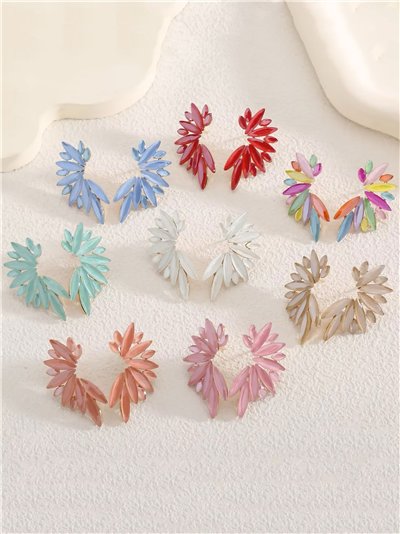 Pendientes fiesta alas con pedrería - Acero inoxidable