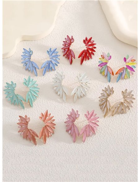 Pendientes fiesta alas con pedrería - Acero inoxidable