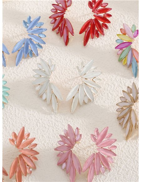 Pendientes fiesta alas con pedrería - Acero inoxidable