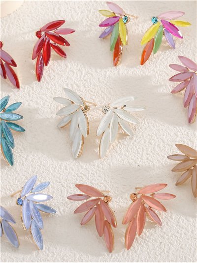 Pendientes fiesta alas con pedrería - Acero inoxidable 2