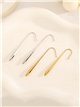 Pendientes aros alargados  - Acero inoxidable
