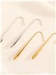 Pendientes aros alargados  - Acero inoxidable