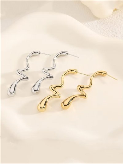 Pendientes irregulares - Acero inoxidable