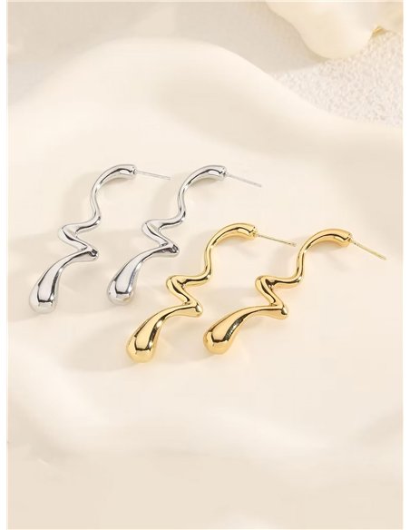 Pendientes irregulares - Acero inoxidable