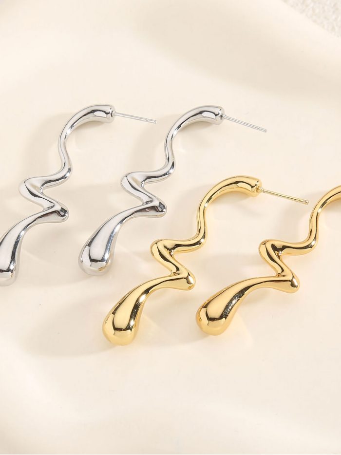 Pendientes irregulares - Acero inoxidable