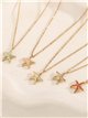 Collar cadena charm estrella de mar esmaltada - Acero inoxidable