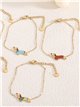 Pulsera de cadena perro salchicha esmaltado - Acero inoxidable