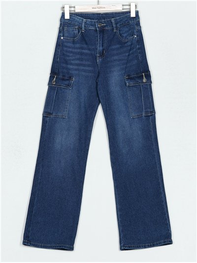 Jeans rectos cargo