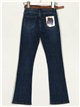 Jeans flare cinturón tiro alto