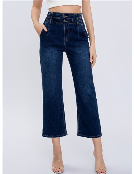 Jeans paper bag tiro alto