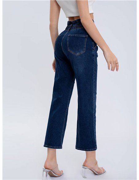 Jeans paper bag tiro alto