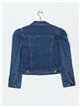 Cazadora denim manga abullonada