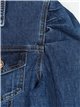 Cazadora denim manga abullonada
