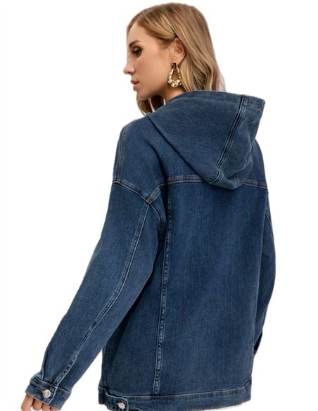 Sudadera amplia denim