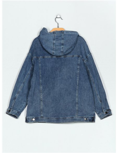 Sudadera amplia denim