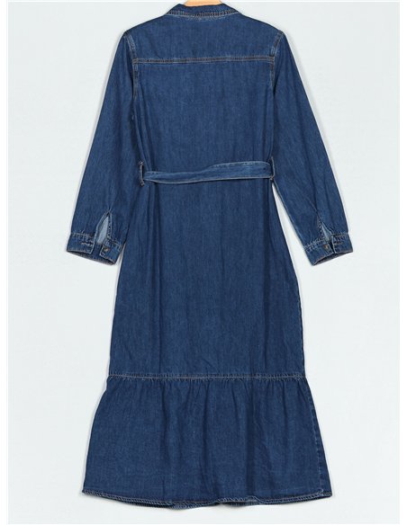 Vestido largo denim