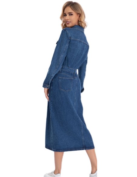 Vestido camisero denim