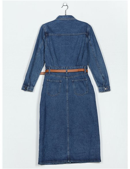 Vestido camisero denim