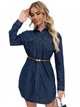 Belted denim dress