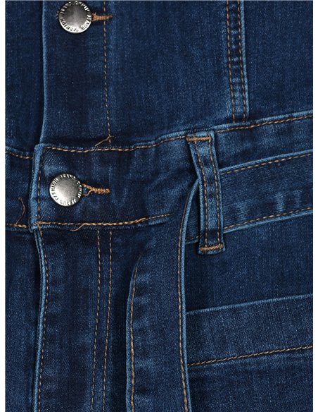 Mono largo denim botones