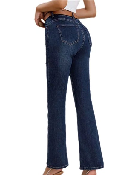 Jeans flare cinturón
