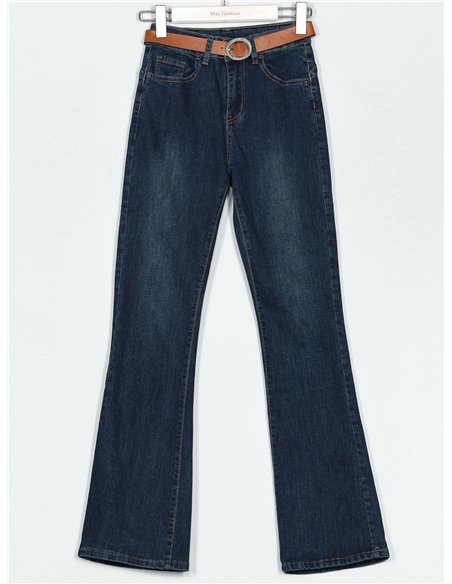 Jeans flare cinturón