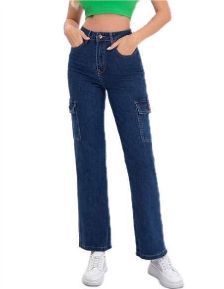 Jeans rectos cargo
