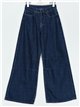 Jeans wide leg tiro alto