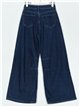 Jeans wide leg tiro alto