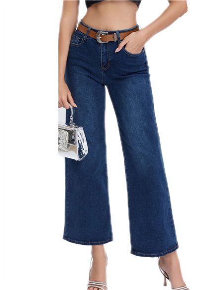 Jeans rectos cinturón