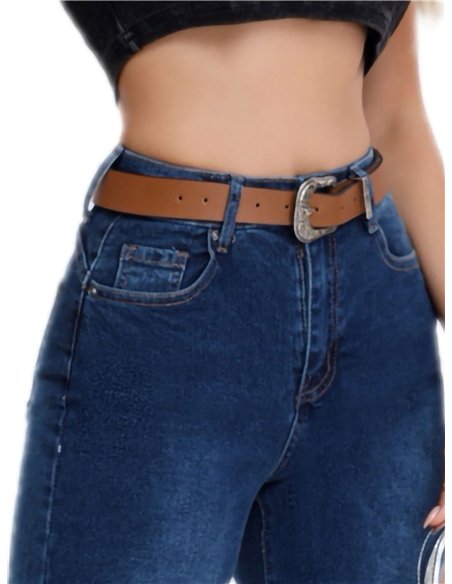 Jeans rectos cinturón