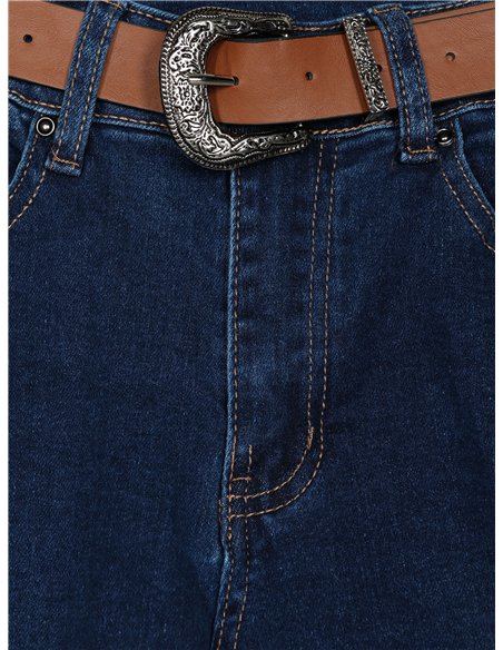 Jeans rectos cinturón