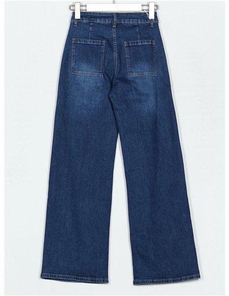 Jeans rectos bolsillos