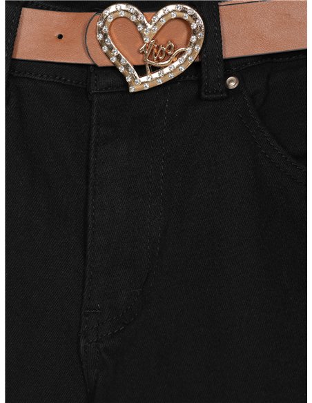 Jeans rectos cinturón