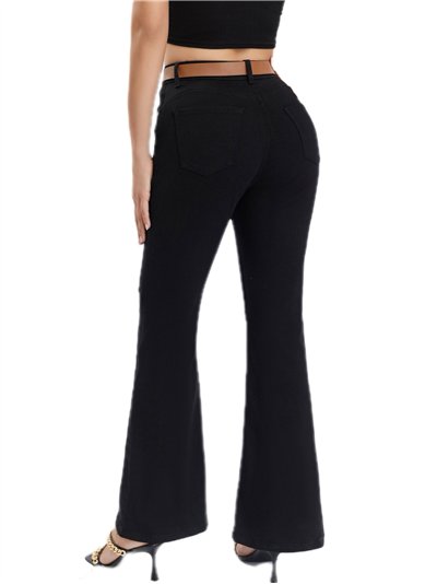 Jeans flare cinturón 2