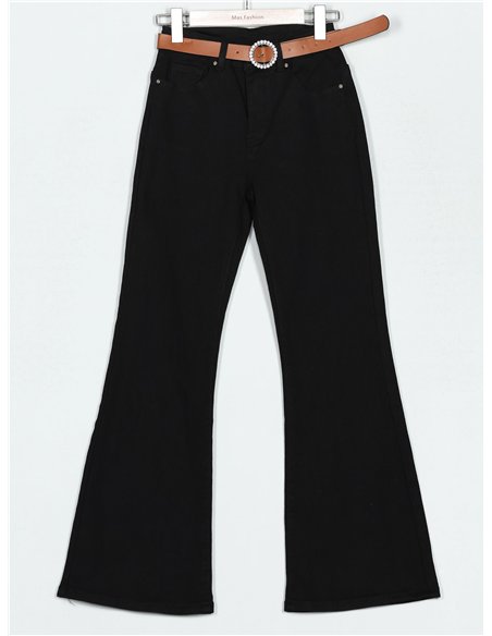 Jeans flare cinturón