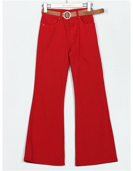 Jeans flare cinturón
