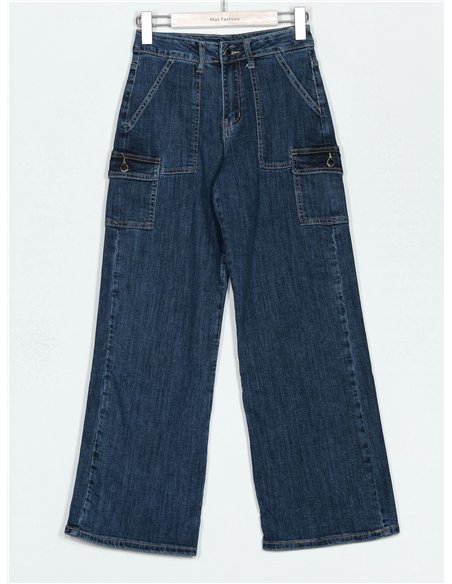 Jeans rectos cargo