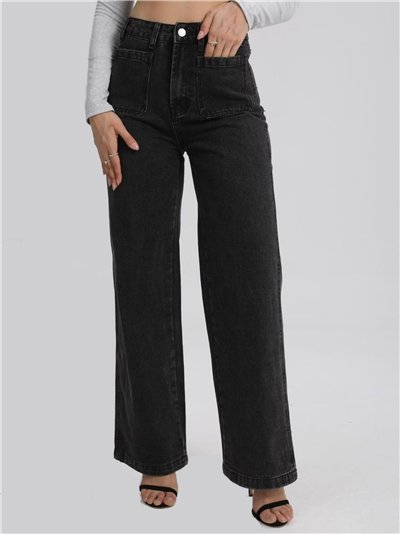 Jeans rectos bolsillos