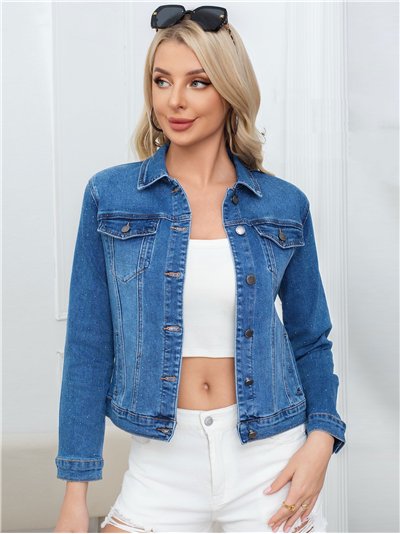 Cazadora denim strass