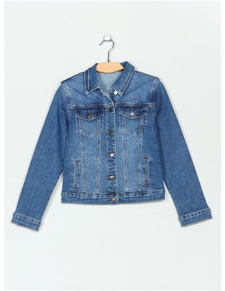 Cazadora denim strass