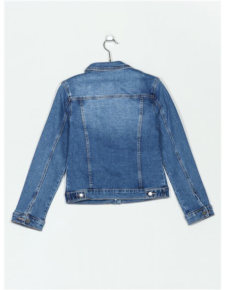 Cazadora denim strass