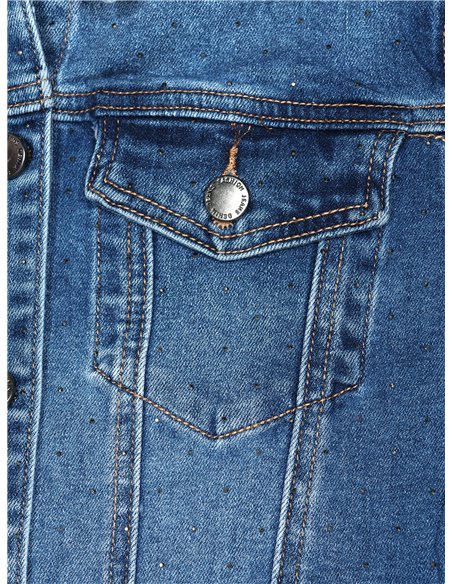 Cazadora denim strass